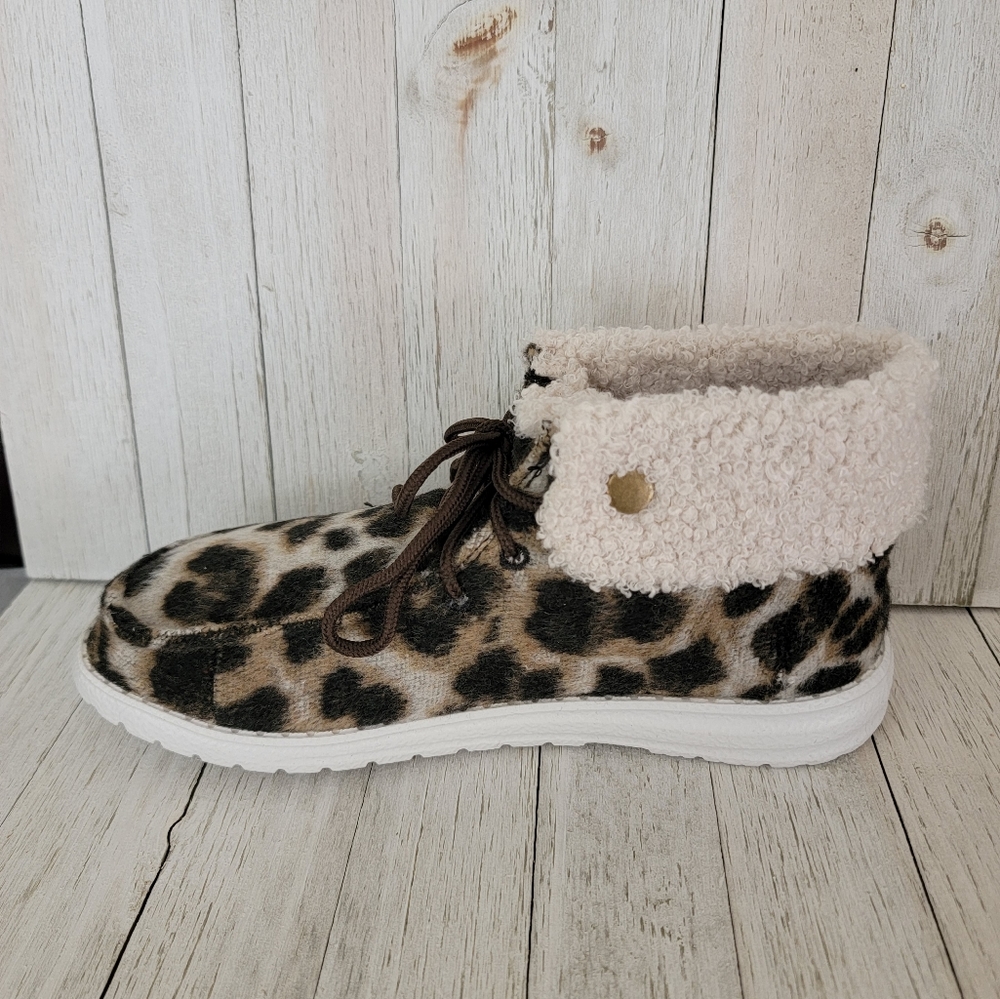 GYPSY JAZZ- ODION TAUPE LEOPARD HIGH TOP SNEAKERS - Picture 8 of 8